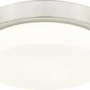 Flush Mount Ceiling Light, 13inch Close to Ceiling Light Fixtures 24W 2200LM Dimmable 2700K/3000K/4000K/5000K/6000K LED Ceiling Lamp for Kitchen Bedroom Hallway, Brushed Nickel, AD-22008-L-SN