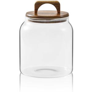 Sweejar Glass Jars for Laundry Room Organization, Half-Gallon Laundry Pods Container, Glass Food Storage Jars with Airtight Lid, 1 Pack, Hand Lid
