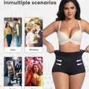 Womens Shapewear Control Panties Butt Lifter Boyshort Lace Panties Underwear (S)