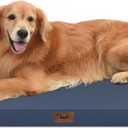Outdoor Waterproof XL Dog Bed, Orthopedic Dog Bed for Large Dogs, Egg Crate Foam Pet Bed with Washable Removable Oxford Cooling Cover, 44x32 Inch, Navy