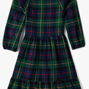 The Children's Place girls Long Sleeve Casual Dresses, Size XL (Green Plaid)