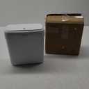 JOYBOS Bathroom Trash Can with Lid,3 Gallon Small Garbage Can with Press Top Lid,10L Dogproof Slim Plastic Narrow Trash Bin for Toilet, Office, Bedroom, Living Room, Grey