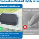 Zakkart Foldable Cat Hammock for Window - Cordless, Embeded Machine Washable Bed, Robust Metal Frame - Cat Window Perch for Large Cats and Kittens (White Bolster Bed, Large)