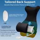 27.7'' Adjustable High Lumbar Support Pillow for Office Chair, Full Back Support Pillow for Upper Lower Back Pain Relief, Memory Foam Lumbar Cushion for Desk, Gaming Chair, Couch, Improves Posture