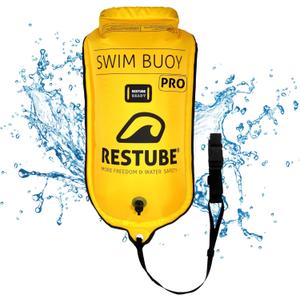 Restube Swim Buoy - Visibility, Added Buoyancy While Swimming, Dry Bag for Water Sports Enthusiasts