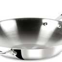 All-Clad D3 3-Ply Stainless Steel Wok 14-Inch, Induction Compatible, Oven Broiler Safe 600F, Stir-Fry Pan, Fast and Even Heat, Cookware, Frying Pan, Kitchen Essential, Pots and Pans, Silver
