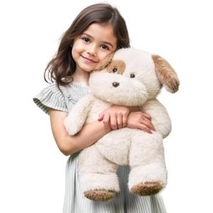 iPlay, iLearn Dog Stuffed Animal, Soft Plush Baby Toy, Infant 18" Big Cute Fluffy Puppy Toy, Ultra Soft Nursery Bedtime Huggable Birthday Gifts for Toddlers Girls Boys Kids Age 0 and up