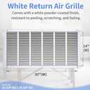 Howeall 30"W x 14"H [Duct Opening Size] Steel Return Air Grille, Air Return Vent Cover for Ceiling and Sidewall - HVAC Air Vent Covers - [Outer Dimensions: 31.75"W x 15.75"H]