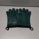 Kitchen perfection Silicone Smoker Oven Gloves -Extreme Heat Resistant BBQ Gloves -Handle Hot Food Right on Your Grill Fryer Pit|Waterproof Oven Mitts |Superior Value Set+3 Bonuses (One Size Fits Most, Dark Green)