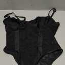 Lilosy Sexy Wireless Strappy Mesh Corset Lingerie Bodysuit Top (Medium, Black)