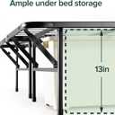 Zinus SmartBase Tool-Free Assembly Mattress Foundation, 14 Inch Metal Platform Bed Frame, No Box Spring Needed, Sturdy Steel Frame, Underbed Storage, Black, Cal King, California King