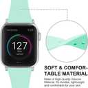 Sport Band Compatible with Apple Watch Bands 42mm 41mm 40mm 38mm, Soft Silicone Wristbands Strap with Classic Clasp for iWatch Series 10 9 SE 8 7 6 5 4 3 2 1 for Women Men, 10 Pack