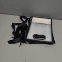 Aliceset 12 Pcs Clear Plastic Gift Bag with Die Cut Handles Reusable PP Favor Bag with Ribbon for Christmas Wedding Bridal Birthday Baby Shower Party Small Business, 7x10x3.15 Inch(Black)