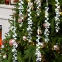 Chunful 8 Pcs Crystal Ornaments for Christmas Tree 7.1 Inch Crystal Drop Hanging Dangling Acrylic Christmas Tree Ornament Diamond Beaded Clear Elegant Decorations for Home Xmas Holiday Party Decor