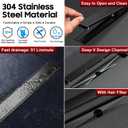 DLONE Linear Shower Drain | 36" AISI 304 Stainless Steel Linear Drain, Matte Black Shower Drain with Tile Insert Panel & Adjustable Feet, Long Rectangle Shower Floor Drain in Bathroom, Balcony, etc