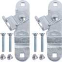 GDW Cargo Trailer Door Latch Hasp Keeper for Ramp Padlock Race Bar Lock Handle Enclosed Car Hauler (Trailer Door Hasp 2pack +Screws 4+Nuts 4)