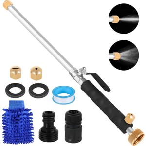 Jet Nozzle for Garden Hose 2-in-1 Jet Nozzle High Pressure Hose Nozzle with 2 Different Nozzles and Hose Quick Connectors for Car Pet Garden Cleaning