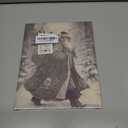 Vintage Santa Claus Christmas Wall Art Decor Santa in Forest Winter Prints Painting Christmas Wall Decor for Home Living Room Bedroom 8x10 Inch Framed