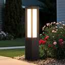 MVBT Landscape Path Light Hard Wired, 31.5" Outdoor Pathway Lights AC100-240V, Waterproof Bollard Driveway Lamp, Modern 3000K Standing Lighting Patio Lawn Tall Garden Lantern for Commercial Walkway, 31.5 Inches Height