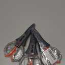 Pack Of 3 SAMSFX Fishing Heavy Duty Anti-Slip Serrated Edge Scissors Saltwater Freshwater Braid Scissors Braided Line Cutter with Plastic Belt Case Sheath Kit (Enlarge Finger Hole, Gray & Orange Handle)