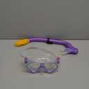 Gintenco Kids Snorkel Set, Diving Mask for Children as Unisex Kids Swimming Goggles, Anti-Fog Diving Mask and Dry Top Snorkel Combo Set for Junior and Youth (Purple)