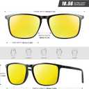 YDAOWKN Polarized Sunglasses for Men, Lightweight Sun Glasses With UV Protection for Driving Fishing Golf ((3 Pack) Night Vision/Night Vision/Night Vision)