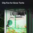 VIVOSUN AeroWave E6 Gen2, Grow Tent Clip Fan 6, EC Motor, Smart Control, Powerful Oscillating Fan, Local Timer, Weatherproof IP54, for Hydroponics Circulation Cooling, Black