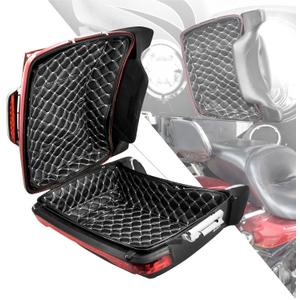 HDBUBALUS King Tour Pack Liners White Thread Stitching Touring Pak Inserts Fit for Harley Touring Electra Road King Street Glide Ultra Limited 2014-2024 (Floral pattern)