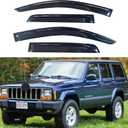 IG Window Visors Fit for 1984-2001 Jeep Cherokee 4-Door, Out-Channel Rain Guards Vent Wind Deflectors 4PC, Car Accessories for 84-01 Cherokee 4-Door (Excludes Limited Model)