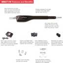 Mighty Mule MM371W Automatic Gate Opener, Smart and Solar Ready, Includes Gate Opener Remote and More-Up to 16ft Long or 550lb, Black, 1 Gate Opener Kit