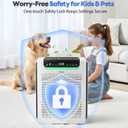 Air Purifiers for Home Large Room, Cover Up to 2600 Ft with Washable Filters, Powerful Turbo Mode, PM2.5 Air Quality Display, 22dB Sleep Mode, Air Cleaner for Pets Hair, HAP607, Greenish White