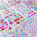 3165pcs Gem Stickers Crystal Crafts - self-Adhesive Stickers, Sticker Earrings, Children's Craft Supplies, Stickers in Various Shapes and Sizes.