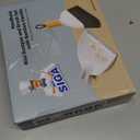 MR.SIGA Mini Dustpan and Brush Set, Portable Cleaning Brush and Dustpan Combo with Bamboo Handle, 1 Set (White)