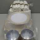 WELLIFE 50 Guests Dinnerware Sets, Gold Plastic PlatesPlatos Para Fiestas Elegantes Desechables Include:50 Dinner Plates, 50 Dessert Plate, 150 Pcs Gold Plastic Silverware, 50 Cups for Party