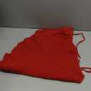 Red Christmas Tree Skirt, 32 Inch Mermaid Scale Wave Pattern Knitted Xmas Tree Skirt, Rustic Christmas Holiday Decoration.