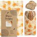 XXL Reusable Beeswax Wraps For Food - 14 x 55 in Roll | Cut to Size Bees Wax Wraps Reusable | Extra Large Beeswax Paper Sheet | Cute Bees Wax Roll for Food Wraps (Beige, Bee Print)