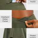 SANTINY Pleated Tennis Skirt for Women with 4 Pockets Women's High Waisted Athletic Golf Skorts Skirts for Running Casual (Green)