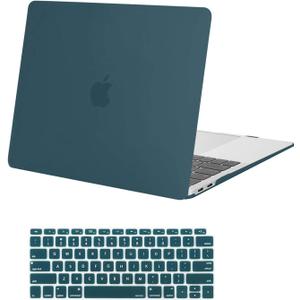 MOSISO Compatible with MacBook Air 13 inch Case 2022 2021 2020 2019 2018 Release A2337 M1 A2179 A1932 Touch ID, Plastic Hard Shell Cover&Keyboard Cover for MacBook Air 13.3 inch Case, Deep Teal