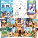 gisgfim Mini Christian Activity Books Coloring Books Kids Bible Verse Religious Party Favors Bulk Jesus Vacation Bible School Crafts Challenging Game for Kid Goodie Bags Stuffers Sunday School 72 PCS