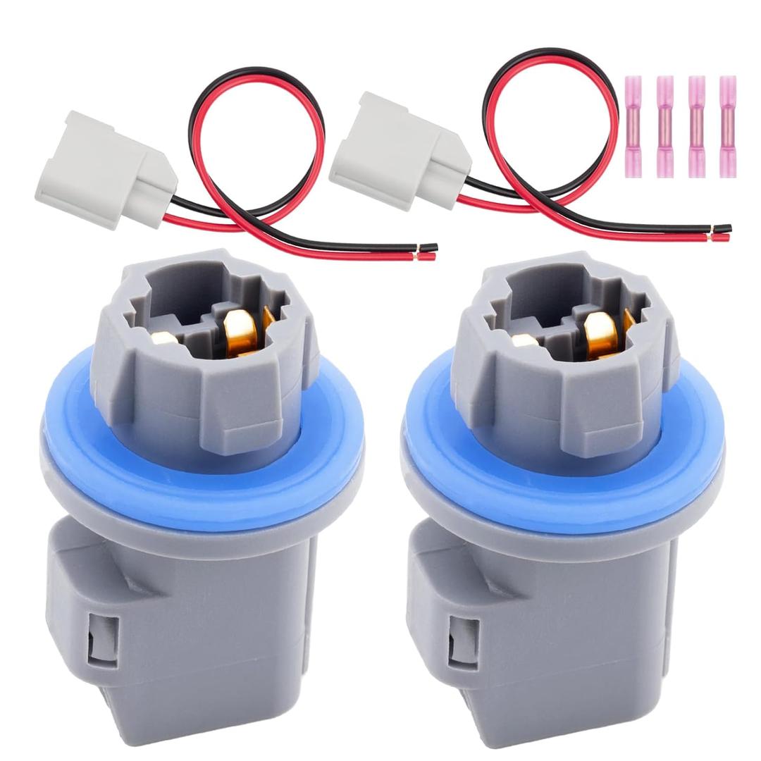 Svicari License Plate Light Socket and Wiring Plug Harness Fit for Ford F150 F250 F350 F-450 Super Duty Explorer Fiesta Lamp Plug Connector and Wire Pigtail Replace #F81Z-13411-AA AL8Z-13411-B 2PCS