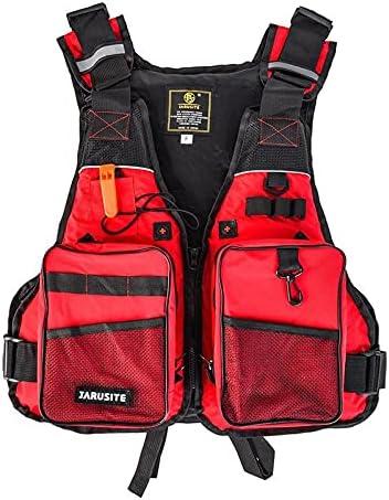 JKSPORTS Fishing Vest Safety Life Jacket for Swimming Sailing Boating Kayak Floating Multifunction for Men and Women Vest/Kayak, One size