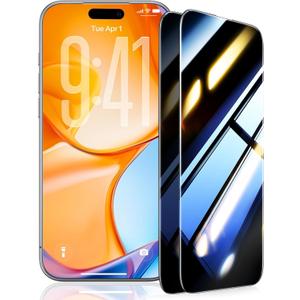 UltraGlass TOP 9H+ Armor for iPhone 16 Pro Max Privacy Screen Protector [NO.1 Military Grade Shatterproof] Privacy Screen iPhone 16 Pro Max Tempered Glass [100% Anti Spy & Longest Durable] 2 Pack
