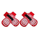 EXPAWLORER Anti Slip Dog Socks to Prevent Licking Paws, Dog Shoes for Hot Pavement, Dog Booties for Small Medium Large Senior Dogs, Traction Control Boots & Paw Protectors for Hardwood Floors XX-Small (4 Count), Red