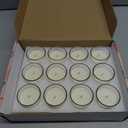 Set of 12 White Votive Candles, Clear Glass Filled Unscented Soy Wax Candle for Home Dcor Weddings Spa Holidays Party and DIY