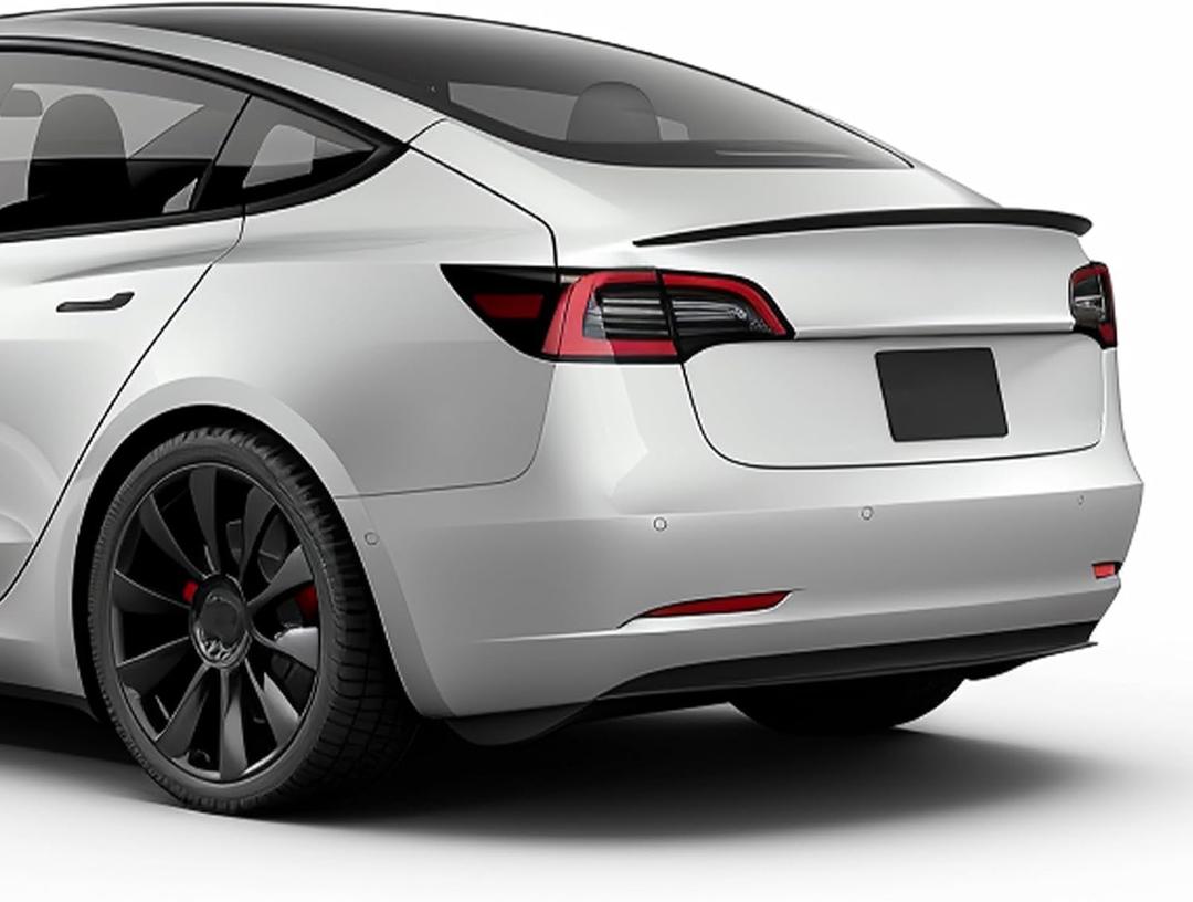 ECOTRIC Rear Spoiler Wing Compatible with Tesla Model 3 2017-2023 Trunk Tail Rear Spoiler, Glossy Black Performance P Style