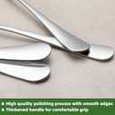 24 Pcs Forks and Spoons Silverware Set, Food Grade Stainless Steel Flatware Cutlery Set for Home, Kitchen and Restaurant, 12 Dinner Fork(8") and 12 Teaspoon(6.7"), Mirror Polished, Dishwasher Safe