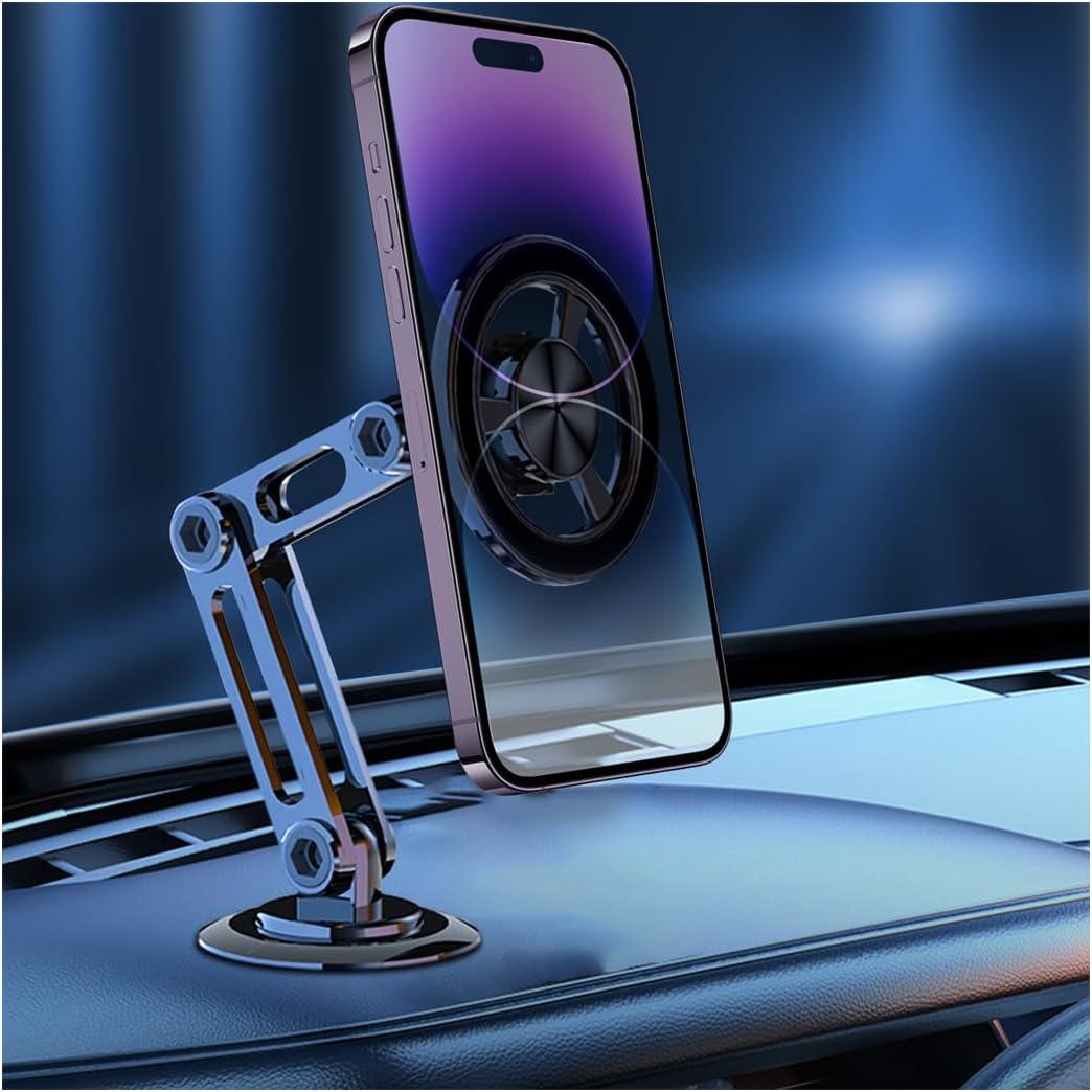 zipelo Magnetic Car Phone Holder, 360 Degree Adjustable Phone Mount for Auto Dashboard, Universal Car Accessories, Hands-Free Cell Phone Holder for iPhone 14 13 12 Android and More Smartphones