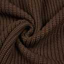 Esobo Mens Long Hooded Cardigan Button Up Knit Sweater Long Sleeve Cardigan Sweaters with Pockets (Medium, Brown)