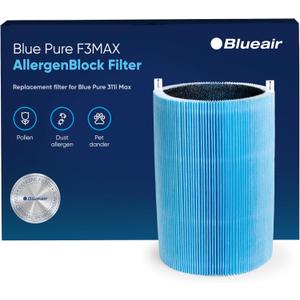 BLUEAIR Blue Pure 311i Max Series AllergenBlock Filter, Genuine Replacement Filter for Allergies, Pollen, Dust, Pet Dander, Fits Blue Pure 311i Max Air Purifier
