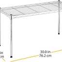 Whitmor 1 Tier Shelving Units, Wire Rack Storage Organizer, 30" L x 14" W x 15" H, Chrome